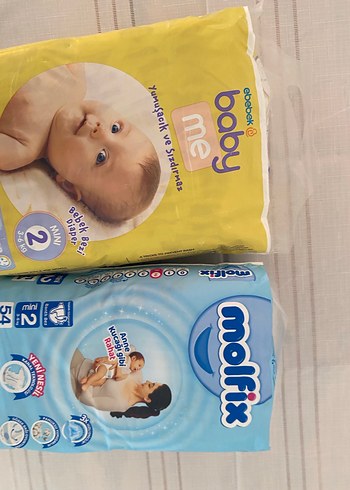 2 Beden: 3-6 kg Beden Renk Baby Me ve Molfix Bebek Bezi Seti