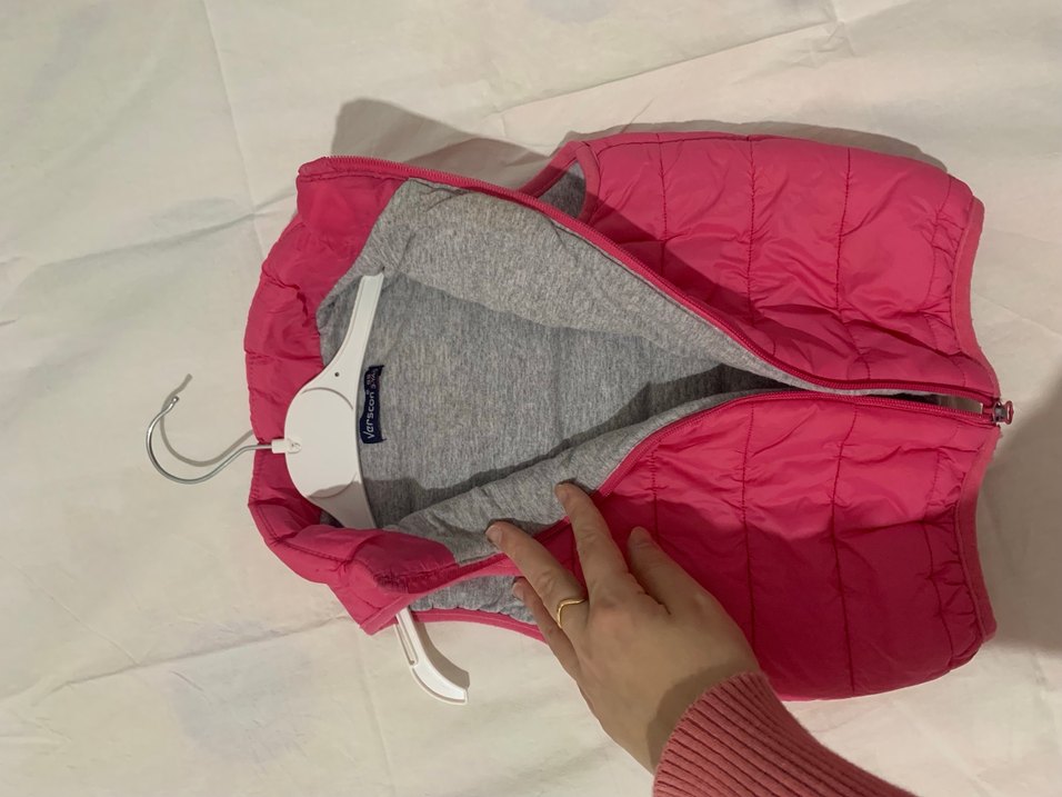 Kız Çocuk Pembe Fermuarlı Yelek - Görsel 2