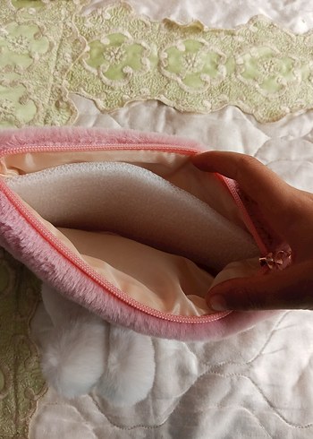 Beden Renk Pembe Peluş Tavşanlı anahtarlık