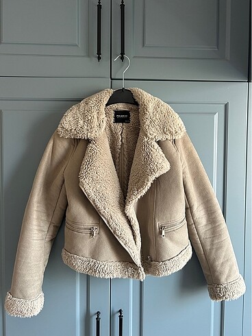 Pull and bear kürklü mont 