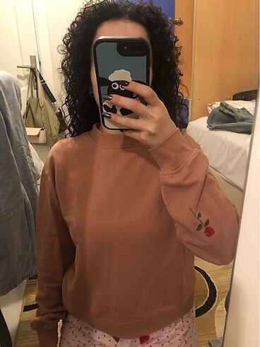 Acik pembe sweatshirt