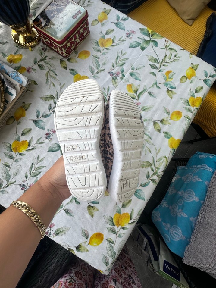 Leopar Desenli Örme Kız Çocuk Spor Ayakkabı - Görsel 5