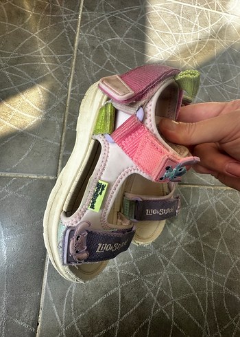 Kız Çocuk Renkli Bağcıklı Lastik Sandalet - Görsel 4