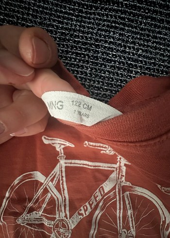 Erkek Çocuk Bisiklet Baskılı Kırmızı Tişört - Görsel 3