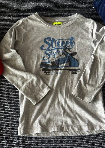 Erkek Çocuk Bisiklet Baskılı Kırmızı Tişört - Görsel 5