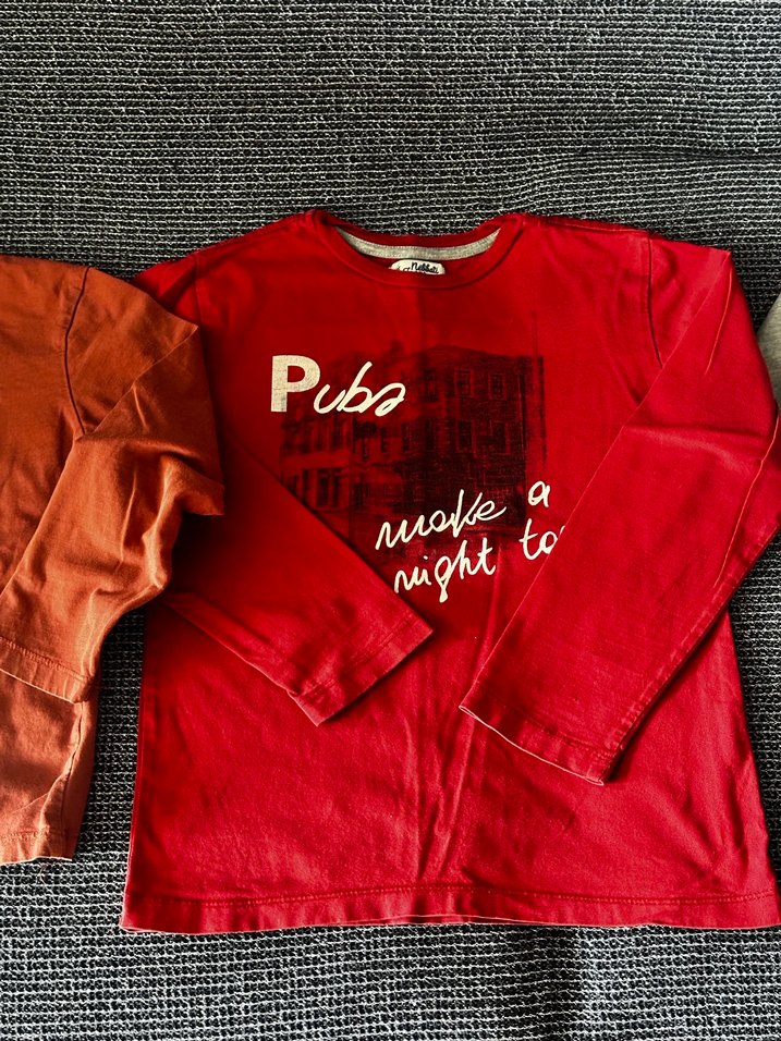 Erkek Çocuk Bisiklet Baskılı Kırmızı Tişört - Görsel 4