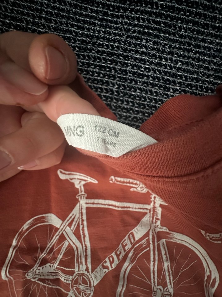 Erkek Çocuk Bisiklet Baskılı Kırmızı Tişört - Görsel 3