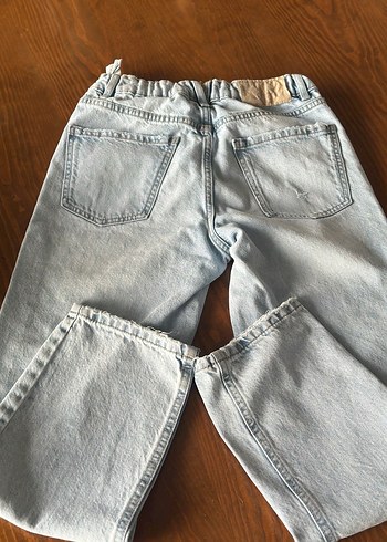 Kız çocuk Loose Fit Midi Denim Pantolon - Görsel 6