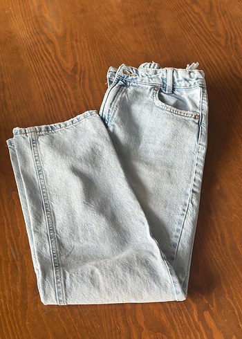 Kız çocuk Loose Fit Midi Denim Pantolon - Görsel 8