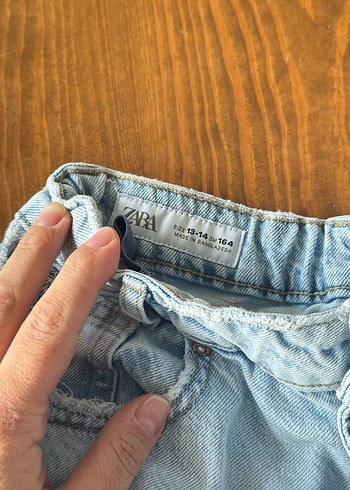 Kız çocuk Loose Fit Midi Denim Pantolon - Görsel 3