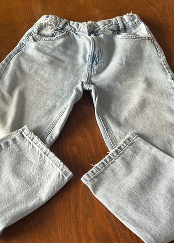 Kız çocuk Loose Fit Midi Denim Pantolon - Görsel 2