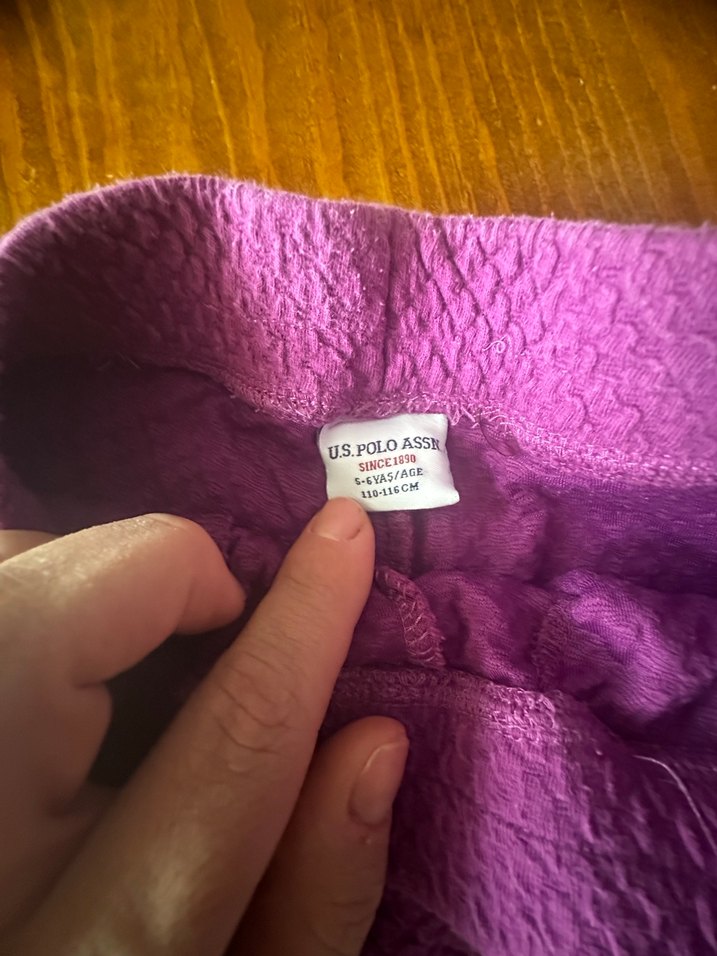 Mor Örgü Kız Pantolonu - Görsel 4