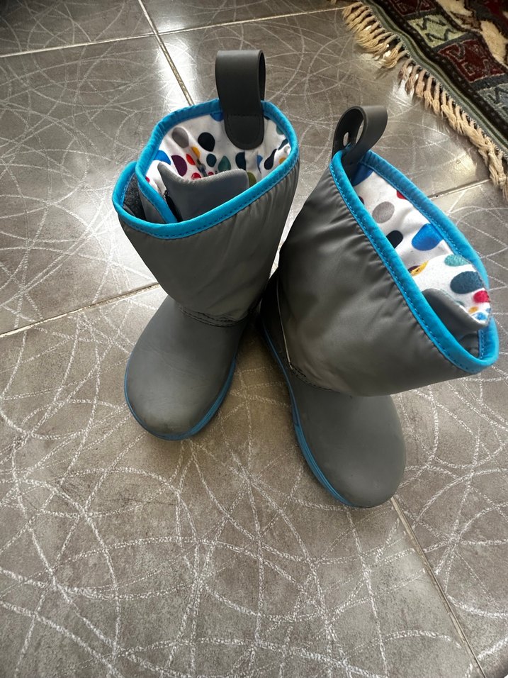 Gri Erkek Çocuk Lastik Botlar - Görsel 2