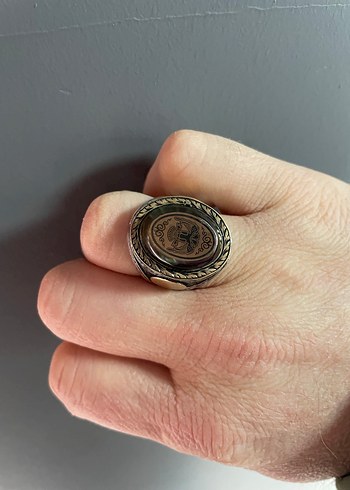 Gravür işleme -alparslan imzalı - selçuklu motif gümüş yüzük - Görsel 8