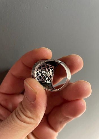 Gravür işleme -alparslan imzalı - selçuklu motif gümüş yüzük - Görsel 3