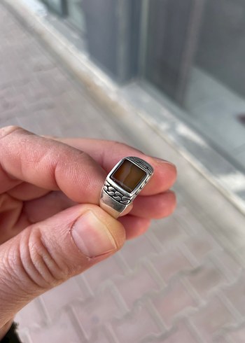 Kibar ve zarif gümüş yüzük - Görsel 5