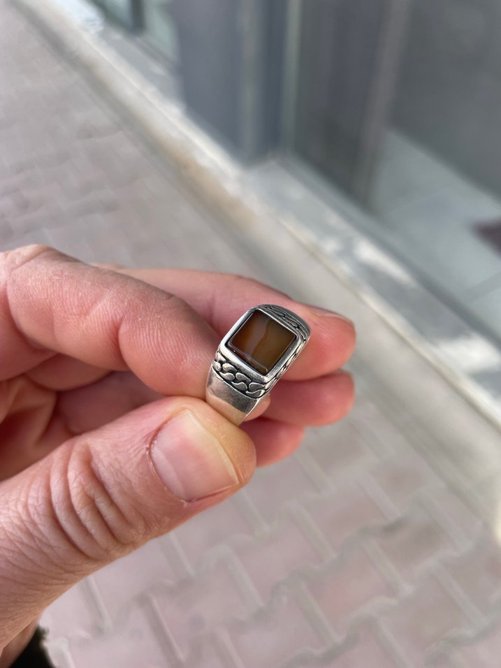 Kibar ve zarif gümüş yüzük - Görsel 5