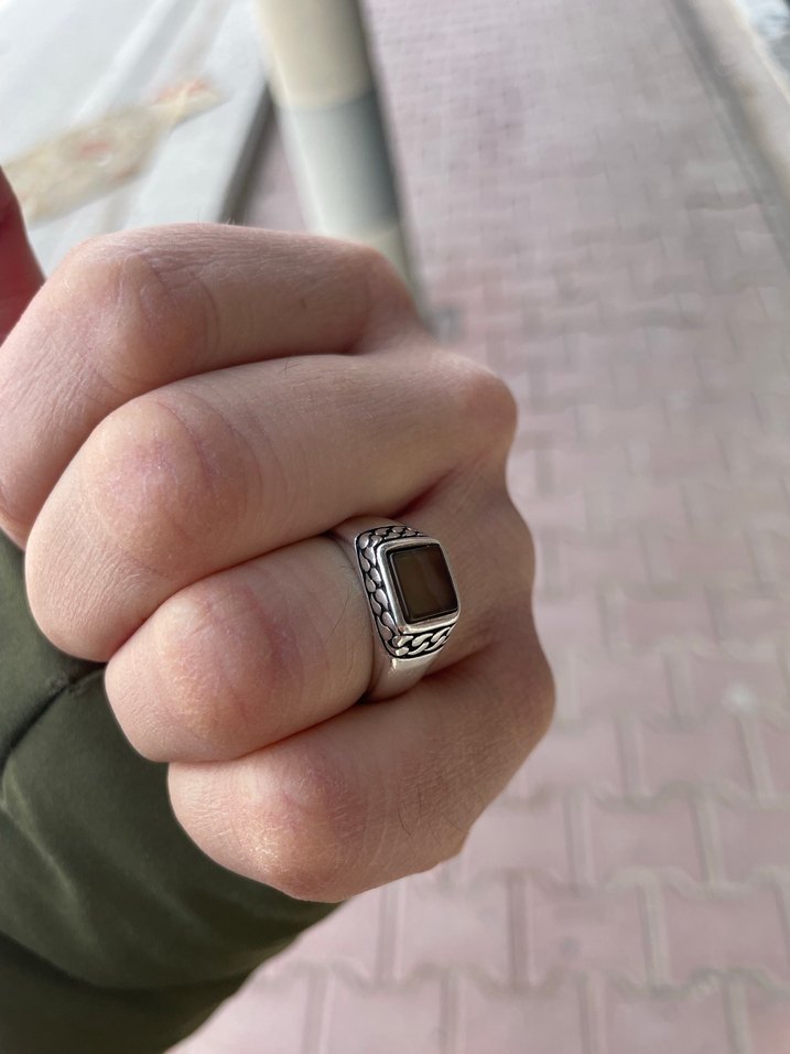 Kibar ve zarif gümüş yüzük - Görsel 2