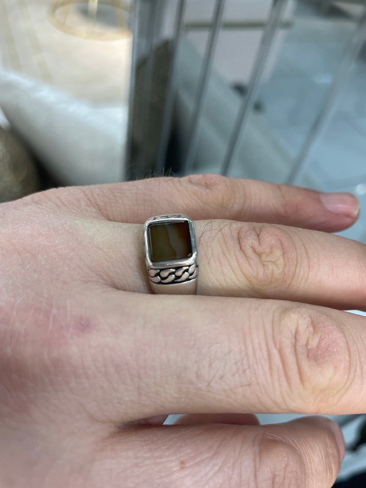 Kibar ve zarif gümüş yüzük - Görsel 3