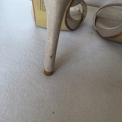 38 Beden altın Renk Koton Şık Sandalet