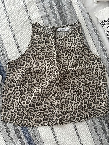 Stradivarius leopar keten bluz