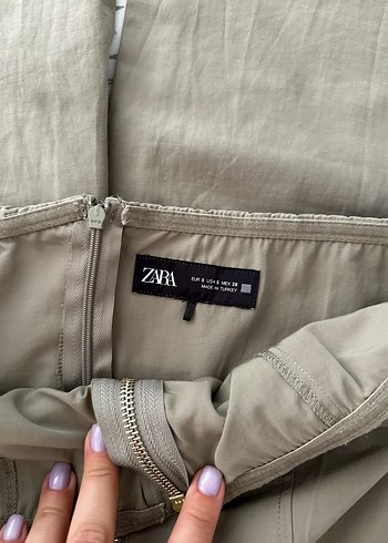 36 Beden Zara straplez haki tulum