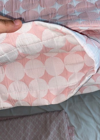 Beden pembe Renk Pembe Pastel Renkli Yatak Örtüsü