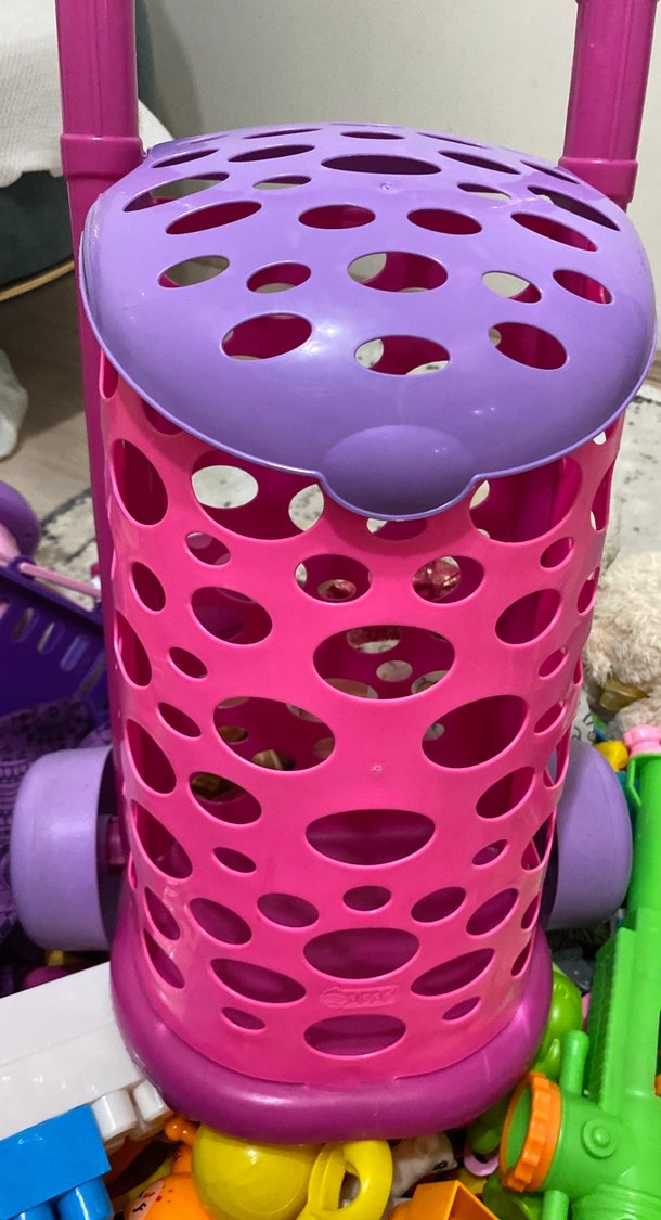 Renkli Mor Delikli Saklama Sepeti - Görsel 2