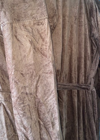 Uzun Kahverengi Bohem Kadın Bornoz - Görsel 5