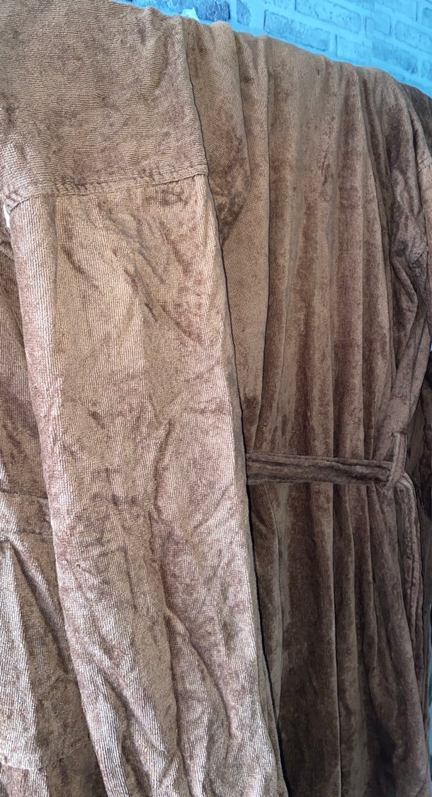 Uzun Kahverengi Bohem Kadın Bornoz - Görsel 5