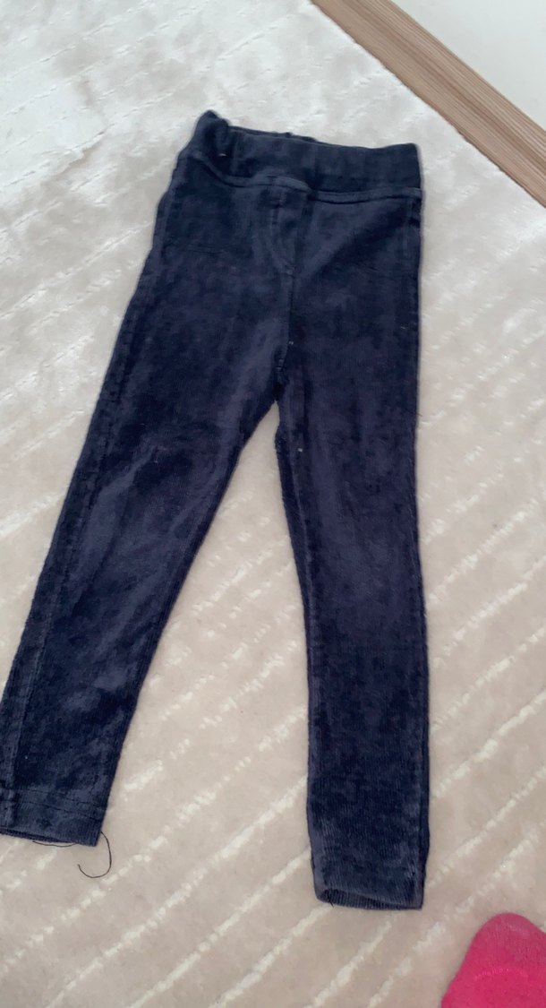 Kız Çocuk Lacivert Esnek Denim Tayt - Görsel 2