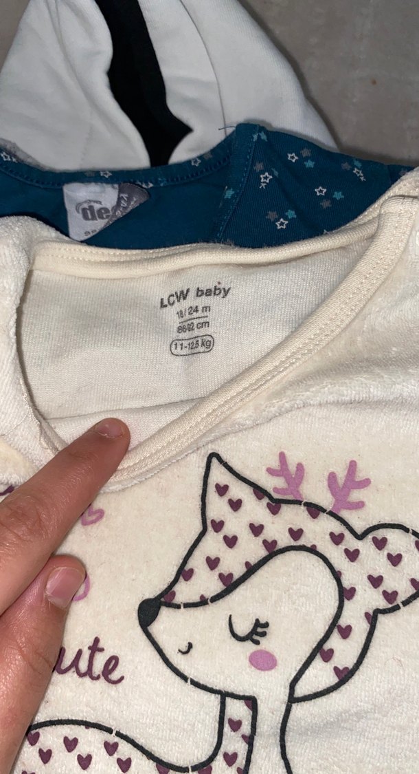 Beyaz Baskılı Pamuklu Kız Çocuk Uzun Kollu Tişört - Görsel 3