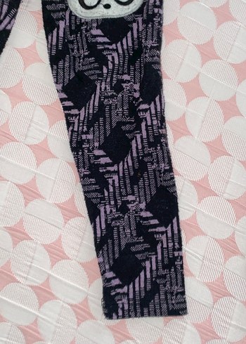 Kız Çocuk Mor Batik Desenli Tayt - Görsel 2