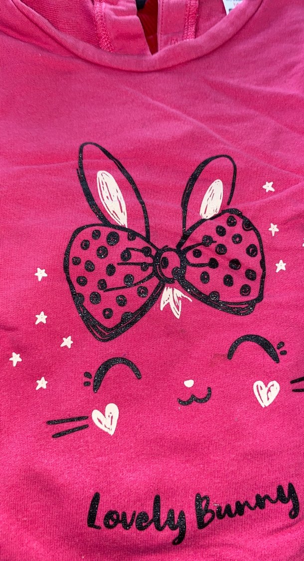 Kız Çocuk Pembe Uzun Kollu Dantel Detaylı Tişört - Görsel 2