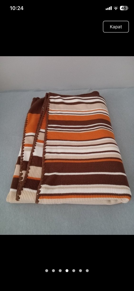 Kahverengi Çizgili Yatak Örtüsü - Görsel 4