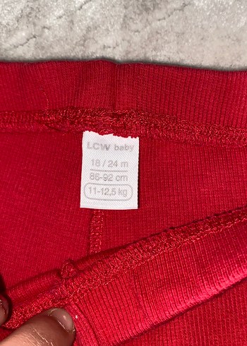 Kız Çocuk Kırmızı Fırfırlı Tayt - Görsel 3