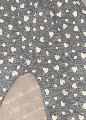 Gri Kız Çocuk Pamuklu Tayt - Görsel 2