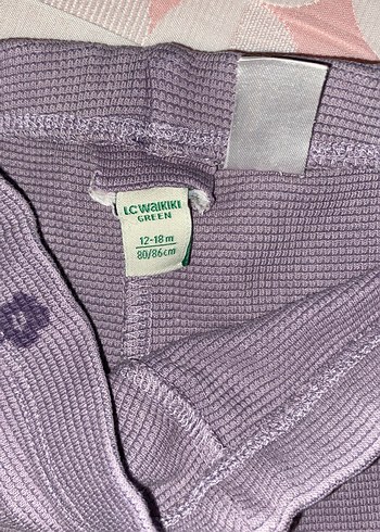 Kız Çocuk Gri Çiçek Desenli Tayt - Görsel 3