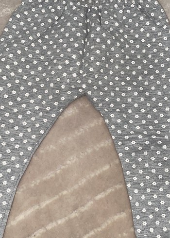 Kız Çocuk Gri Dantelli Tayt - Görsel 2