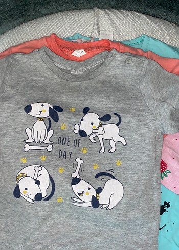 Kız Çocuk Gri Uzun Kollu Pamuklu Tişört - Görsel 2