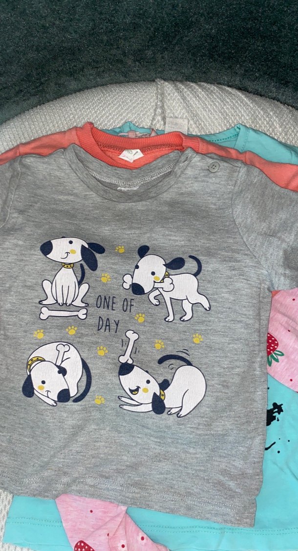 Kız Çocuk Gri Uzun Kollu Pamuklu Tişört - Görsel 2