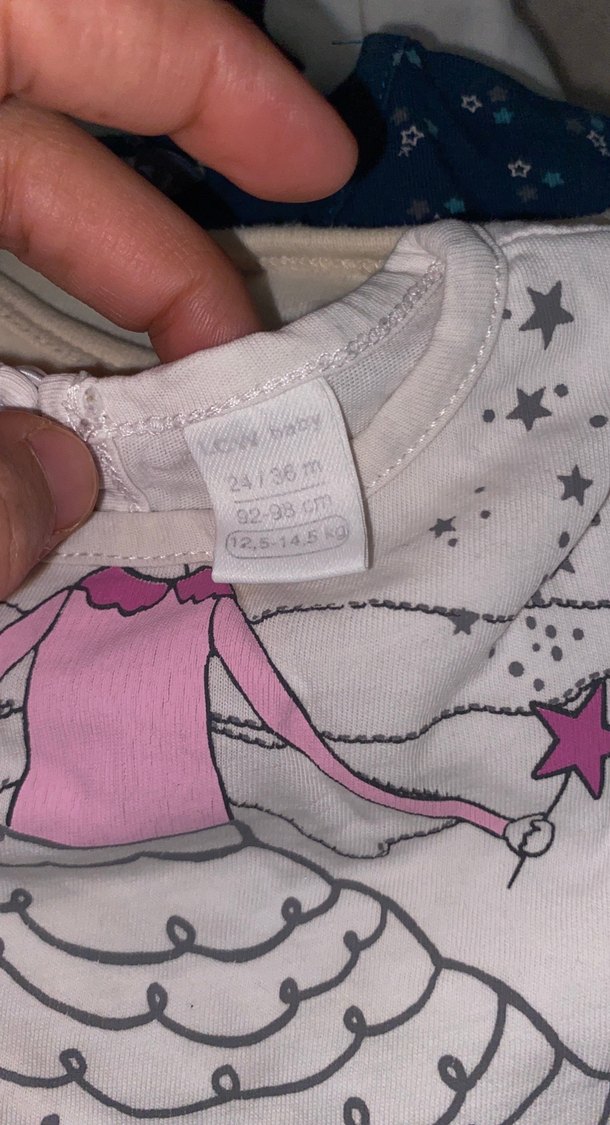 Kız Çocuk Beyaz Baskılı Fırfırlı Tişört - Görsel 2