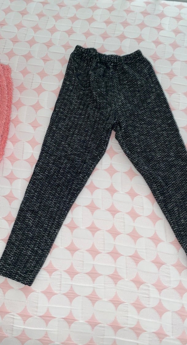 Gri Örgü tayt - Görsel 2