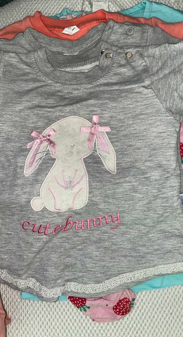 Uzun Kollu Gri Kız Çocuk Tişörtü - Görsel 2