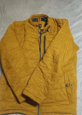 Sarı Fermuarlı Erkek Mont - Görsel 2