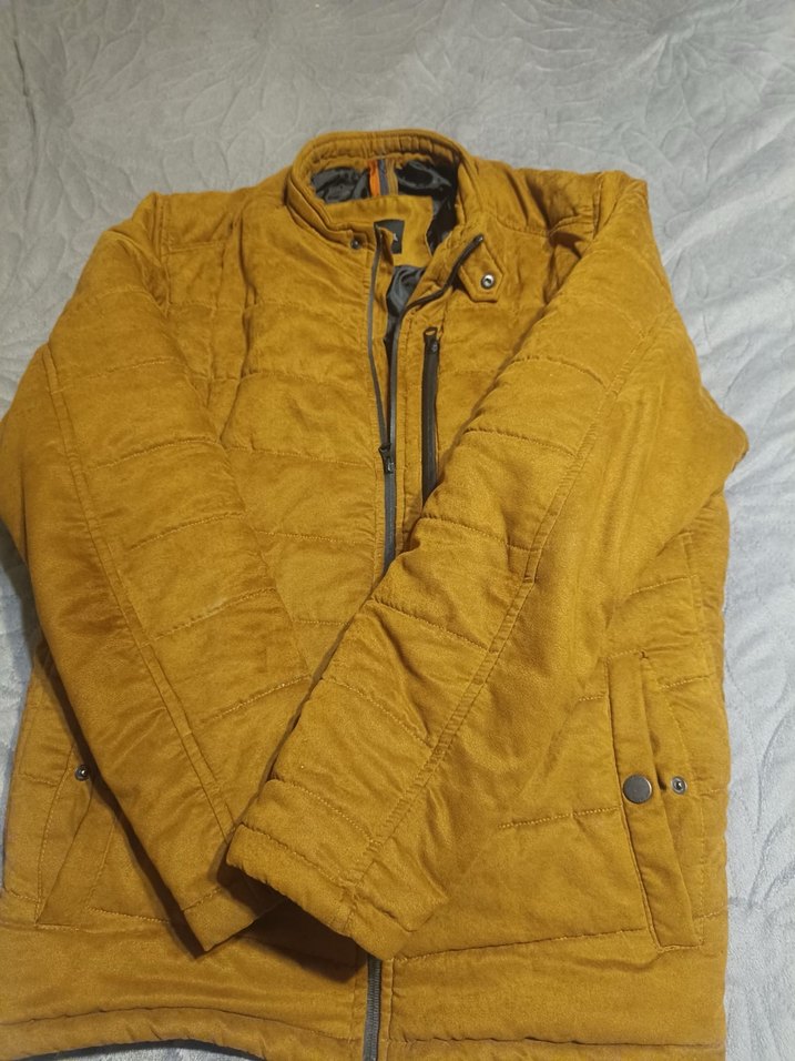 Sarı Fermuarlı Erkek Mont - Görsel 2