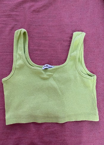 Diğer Yeşil Basic Kadın Crop Top