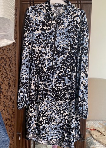 Uzun Kollu Batik Desenli Kadın Tunik