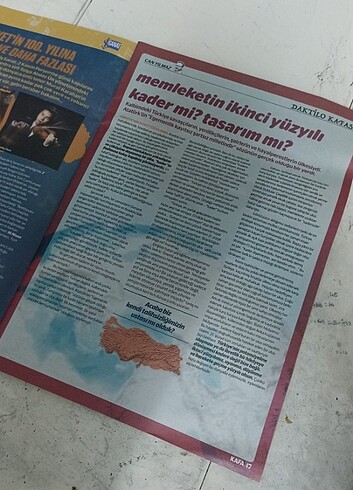  Beden Renk KAFA 100. YIL CUMHURIYET GAZETESI - EKIM SAYISI - 109