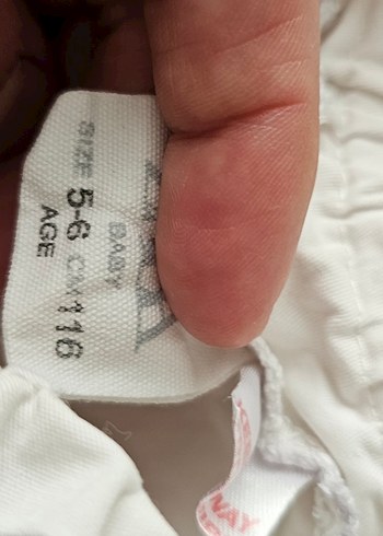 5 Yaş Beden beyaz Renk Kız çocuk pantolon
